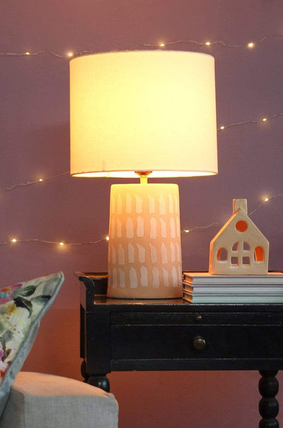 Goya Polka Dot Ceramic Lamp With Lampshade