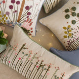 Grass Is Green Embroidered Cushion Cover
