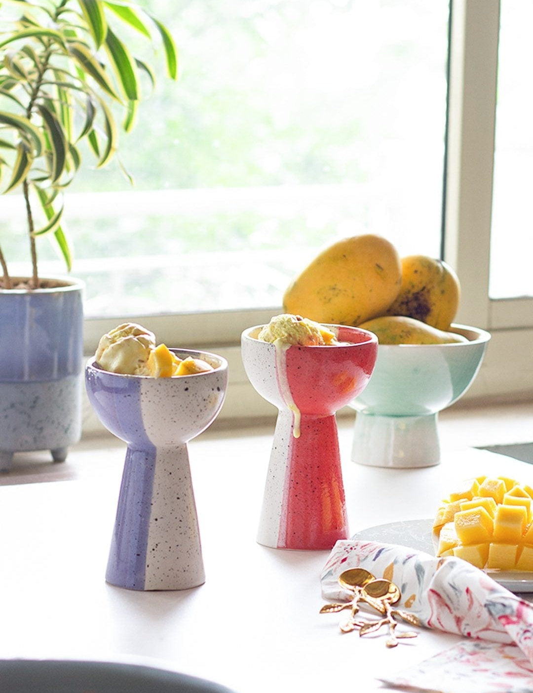 Half & Half Gelato Ice Cream Cups - Set of 2