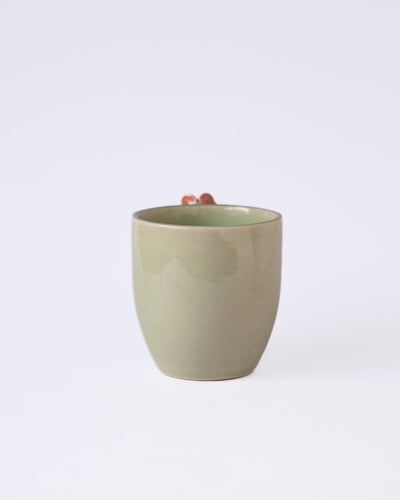 Handcrafted Petals Ceramic Mugs - Set of 2