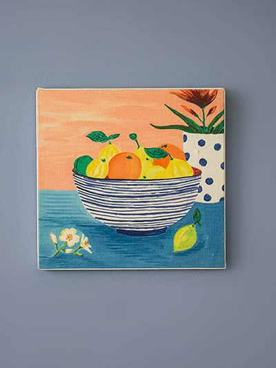 Handpainted Fruit Bowl Wall Art - Set Of 2