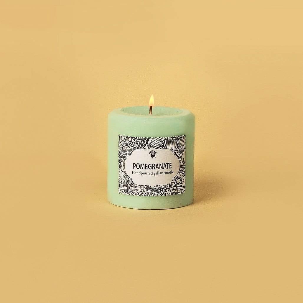 Handpoured Pillar Candle- Pomegranate