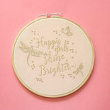 Happy Girl Shine Brighter Wall Hoop