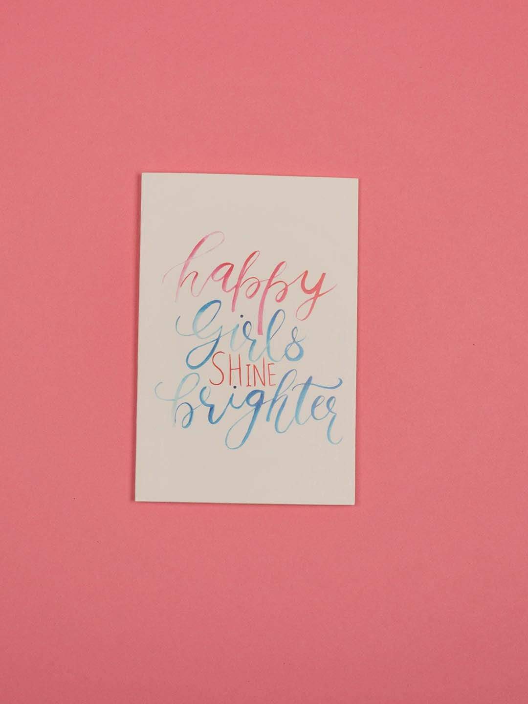 Happy Girls Shine Brighter Greeting Card