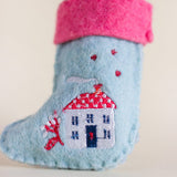 Happy Home Felt Stocking Xmas Ornament