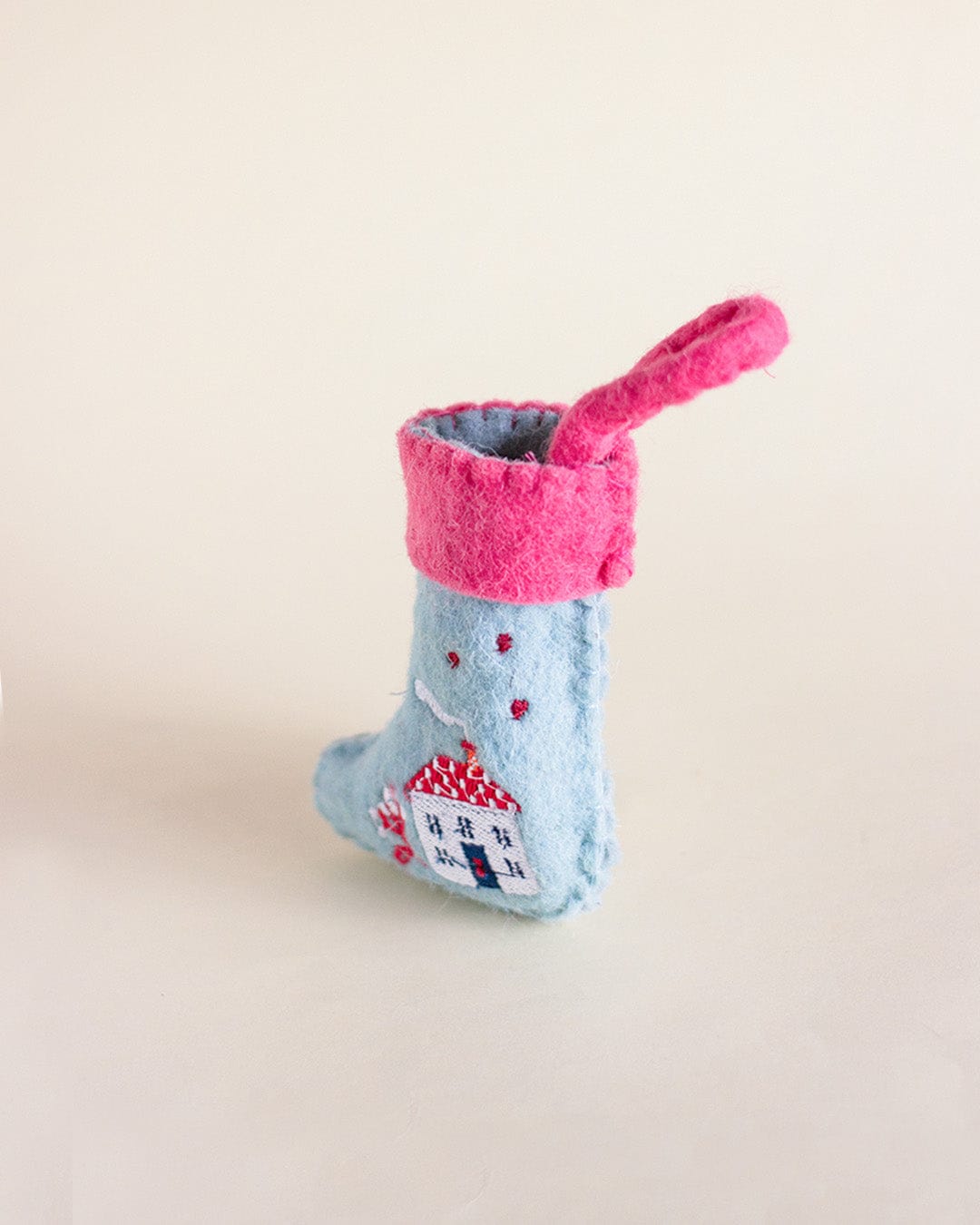 Happy Home Felt Stocking Xmas Ornament
