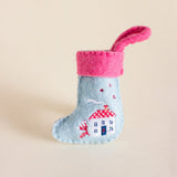 Happy Home Felt Stocking Xmas Ornament