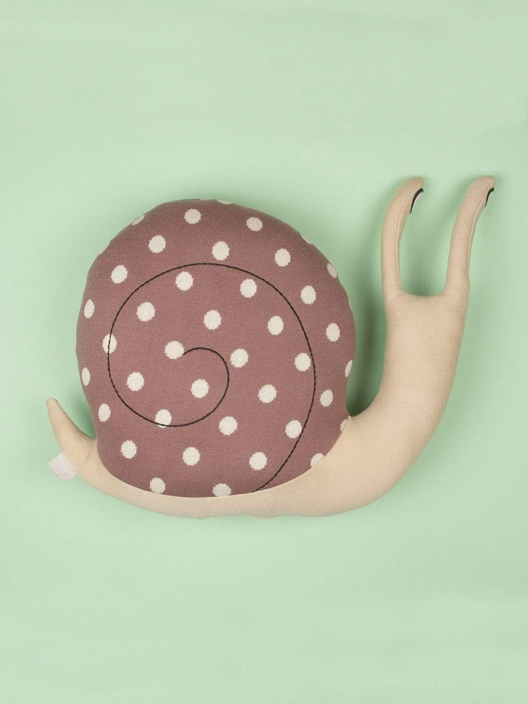 Happy Snail Knitted Shaped Cushion