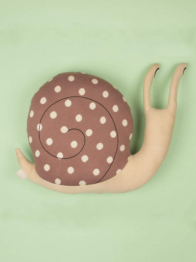 Happy Snail Knitted Shaped Cushion