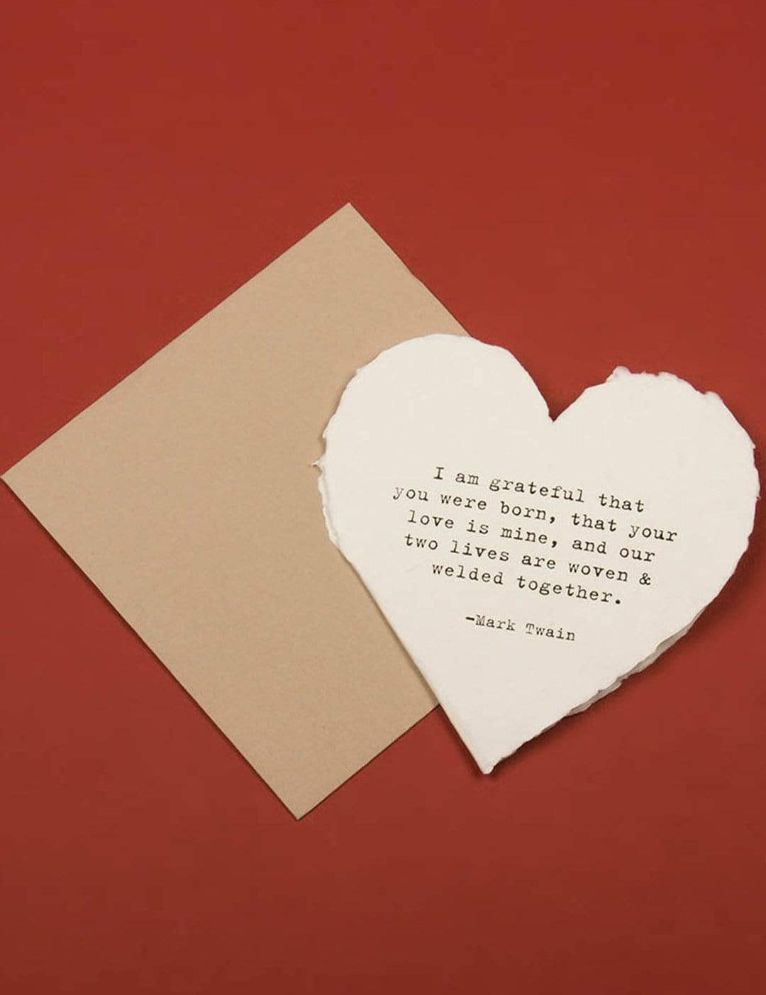 Heart Shaped Card - Mark Twain