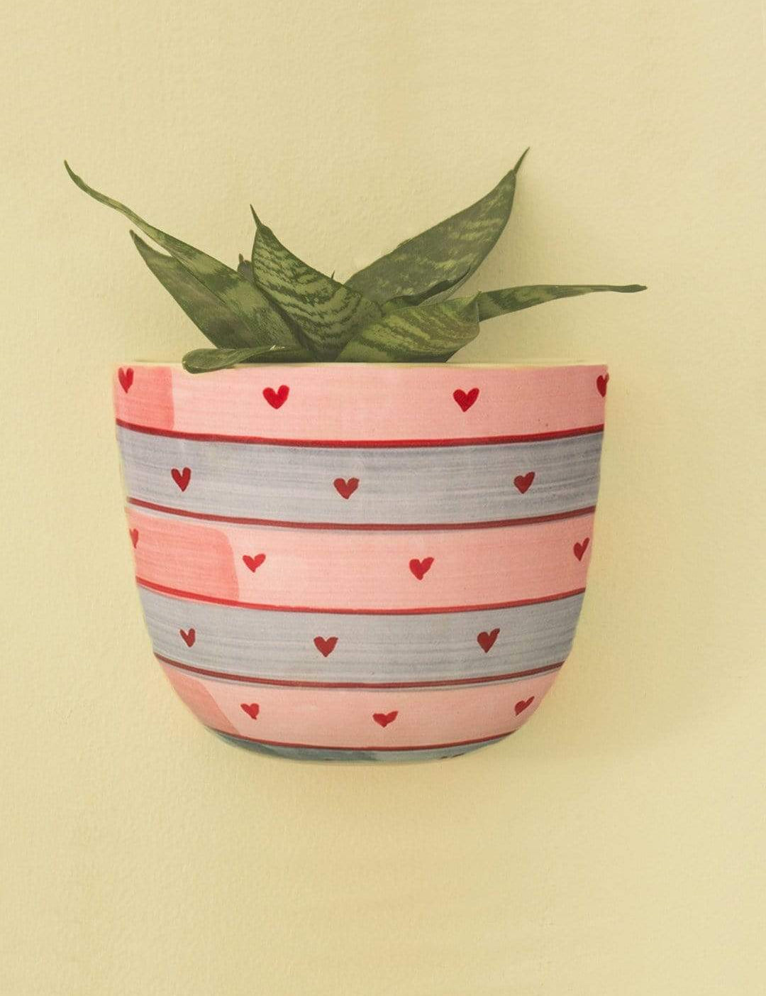 Hearts & Stripes Wall Planter