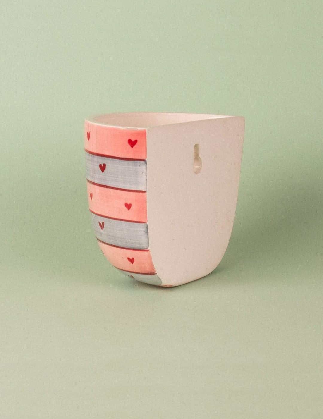 Hearts & Stripes Wall Planter