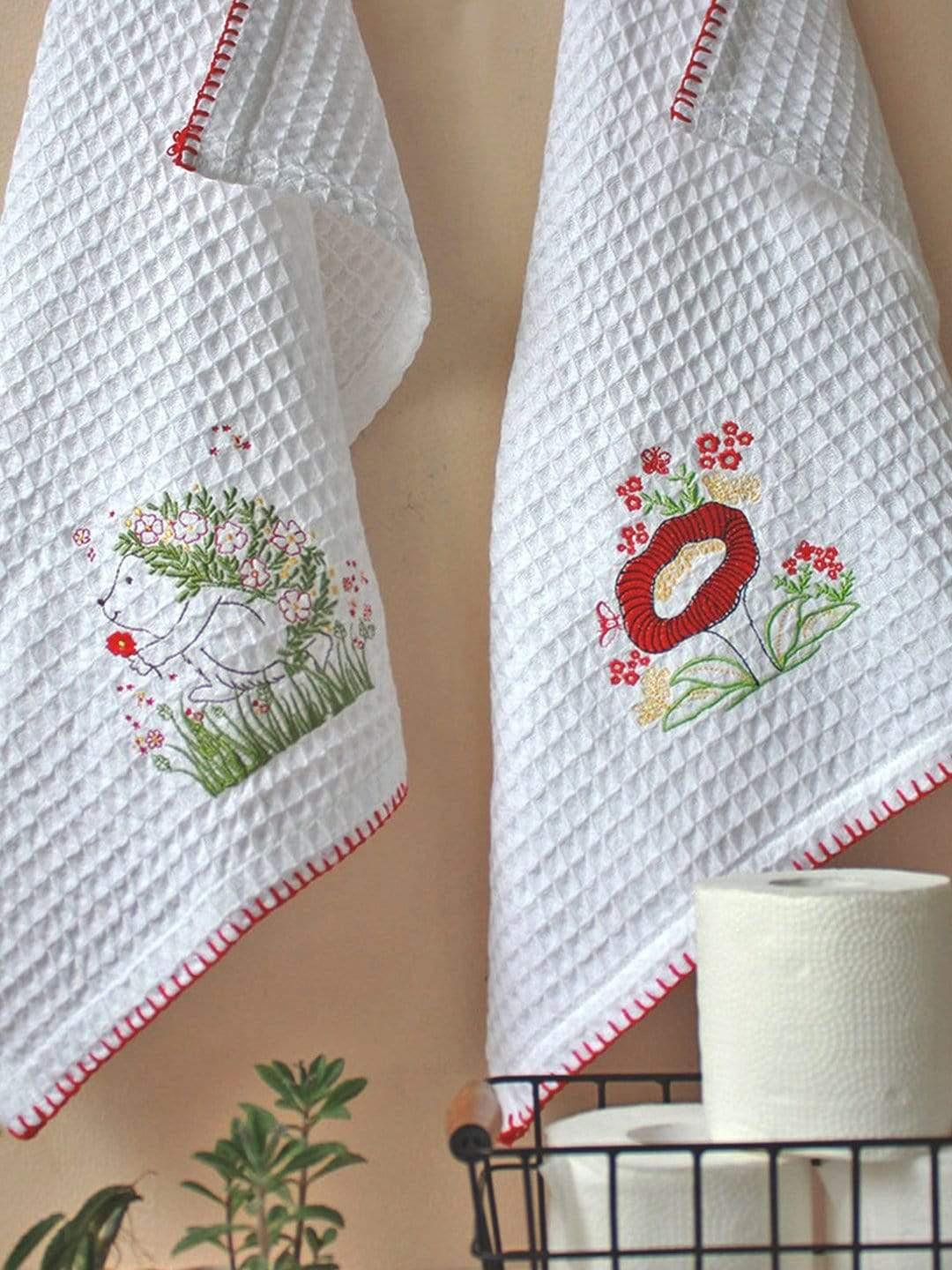 Hedgehog Waffle Hand Towel