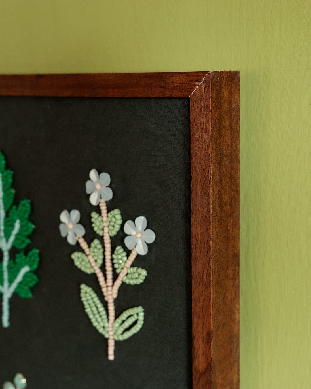 Herbarium Hand Embroidered BeadsWall Décor