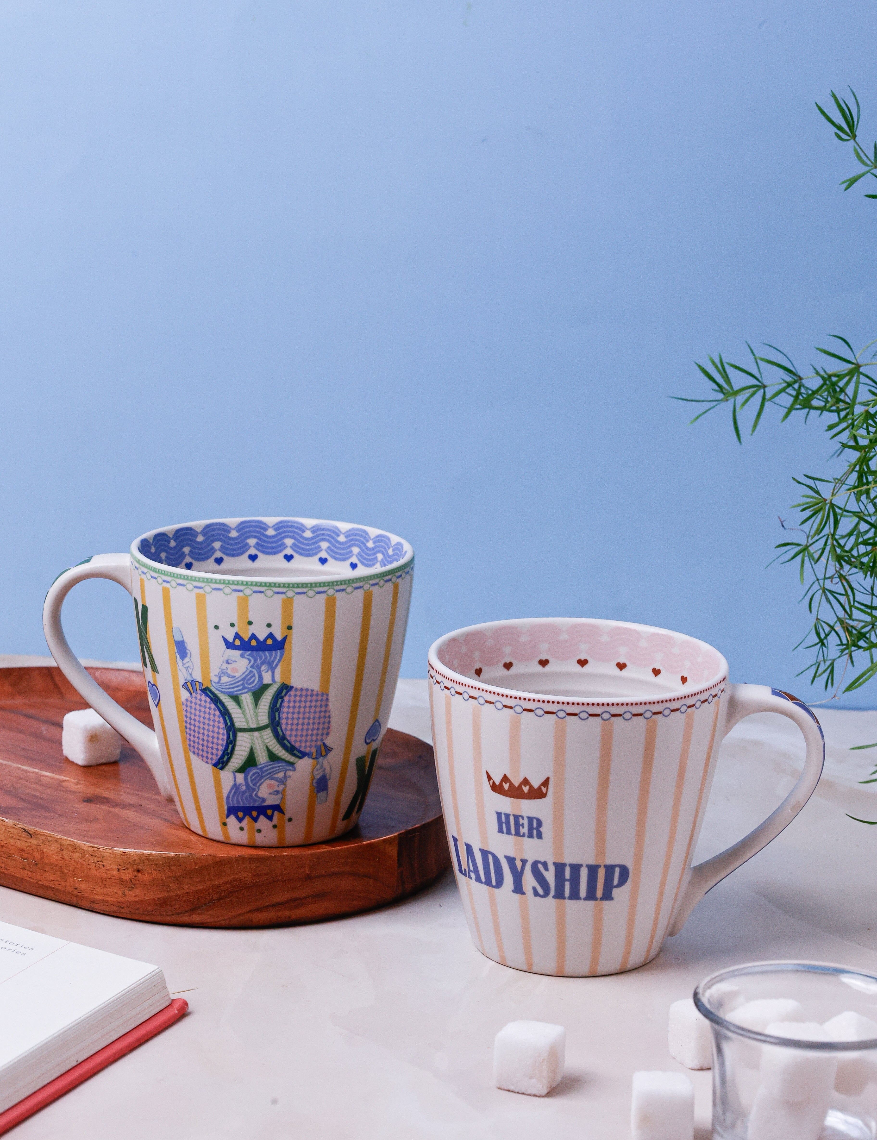 His Lordship and Her Ladyship ceramic mug set of 2 with royal crown design | The Wishing Chair