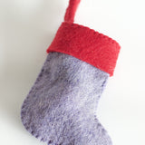 Holly Bouquet Felt Stocking Xmas Ornament