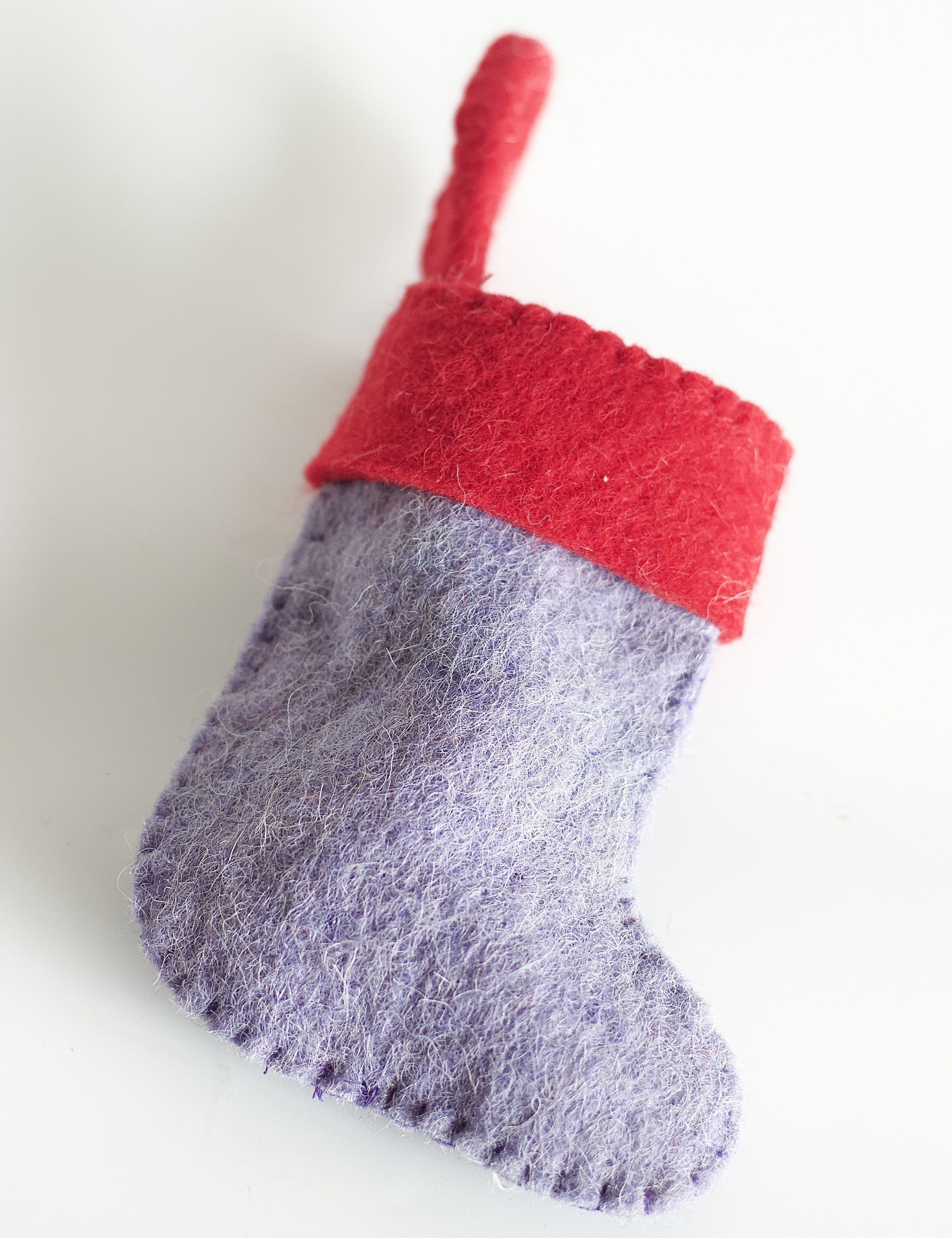Holly Bouquet Felt Stocking Xmas Ornament