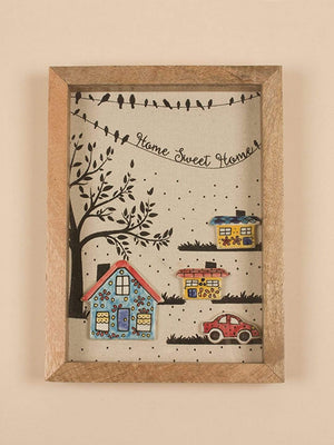 House & Cars Shadow Box