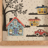 House & Cars Shadow Box