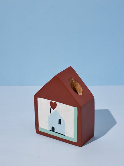 Hygge Hut Handpainted Wooden Bud Vase