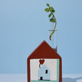 Hygge Hut Handpainted Wooden Bud Vase