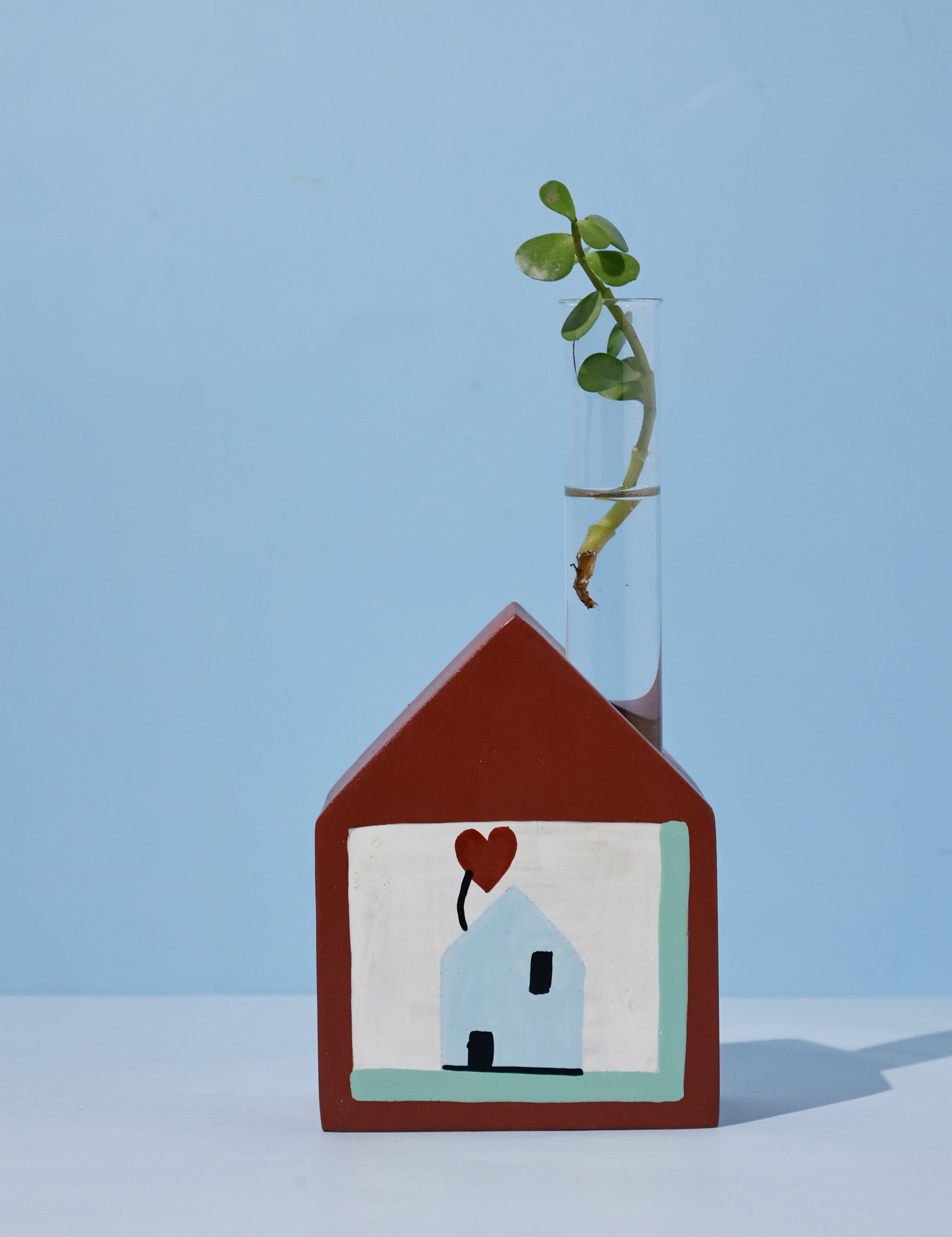 Hygge Hut Handpainted Wooden Bud Vase
