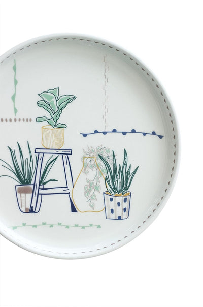 Illustration Series Wall Plate- Planters