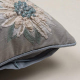 In Full Bloom Embroidered Cushion Cover