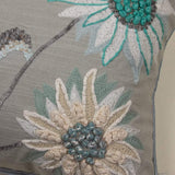 In Full Bloom Embroidered Cushion Cover