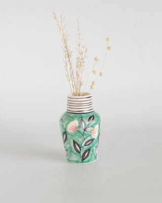 Ipsa Handpainted Ceramic Mini Vase