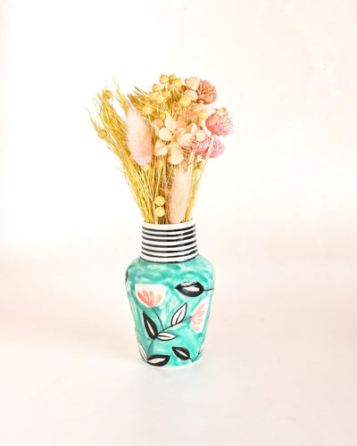 Iris Handpainted Mini Vases - Set of 3