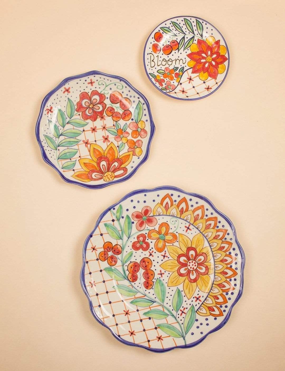 Isabella Wall Plates -set Of 3
