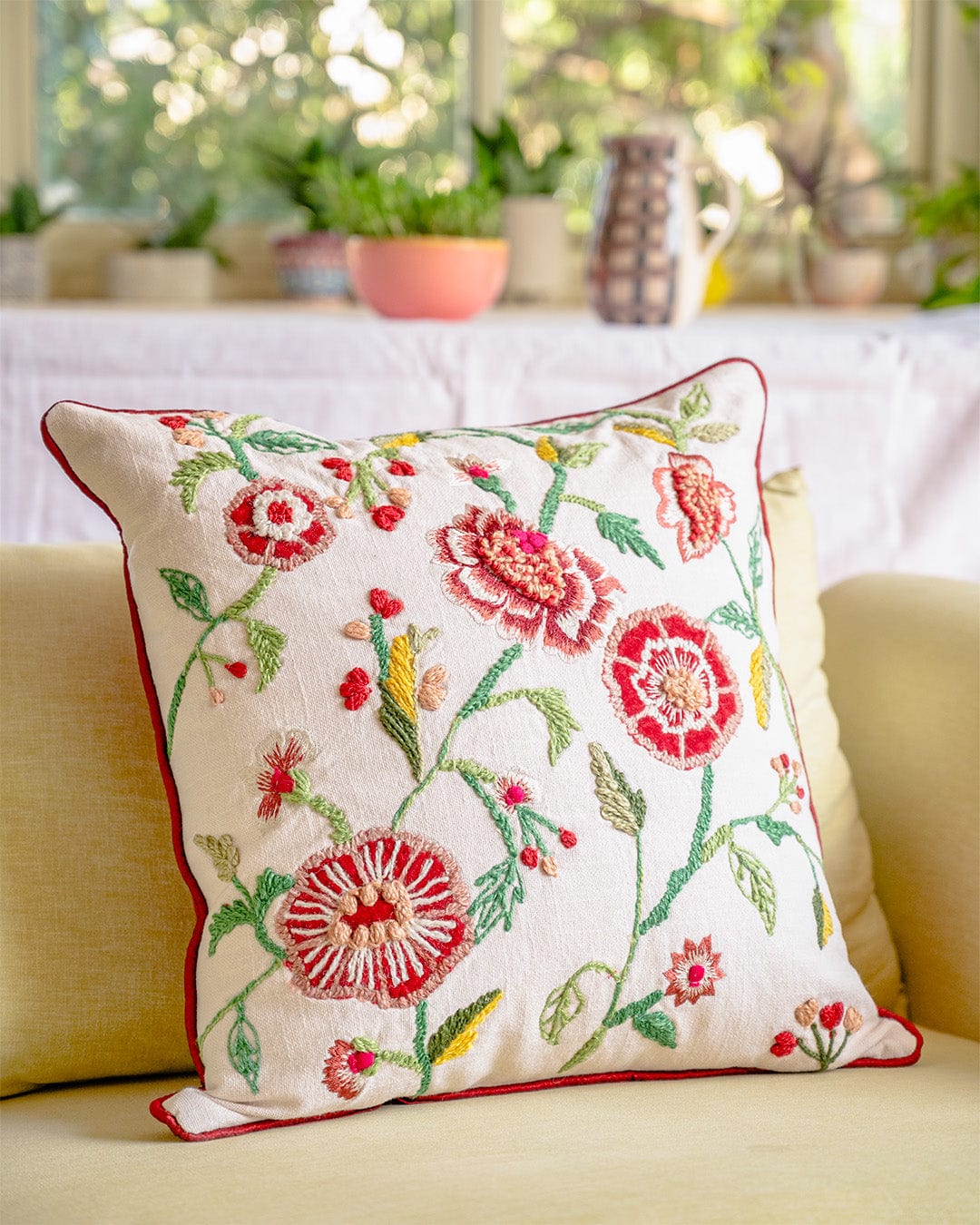 Ismat Embroidered Cushion Cover