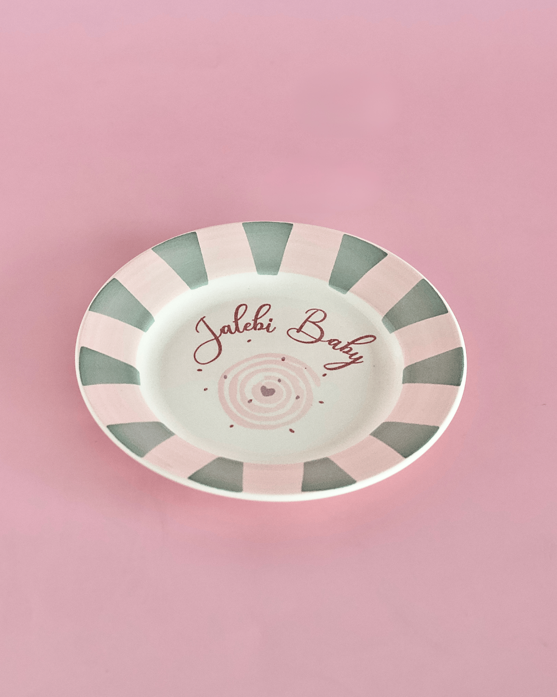 Jalebi Baby Handpainted Ceramic Dessert Plate 16.5 cm | The Wishing Chair