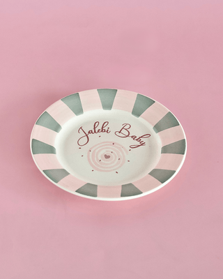 Jalebi Baby Handpainted Ceramic Dessert Plate - Set of 4