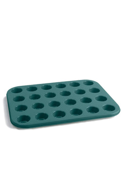 Jamie Oliver Non-stick Mini Muffin Tray - 24 Holes - Atlantic Green