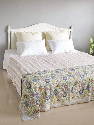 Jasper 3 Layers Hand Block Printed Bedcover