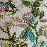 Jungle Green Embroidered Cushion Cover