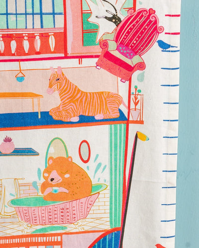 Jungle Time Handpainted Cotton Fabric Height Chart