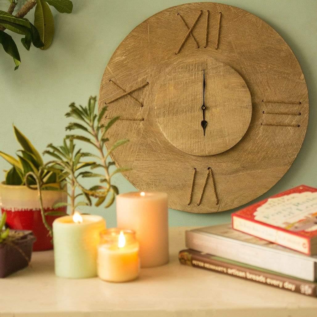 Jute Wall Clock