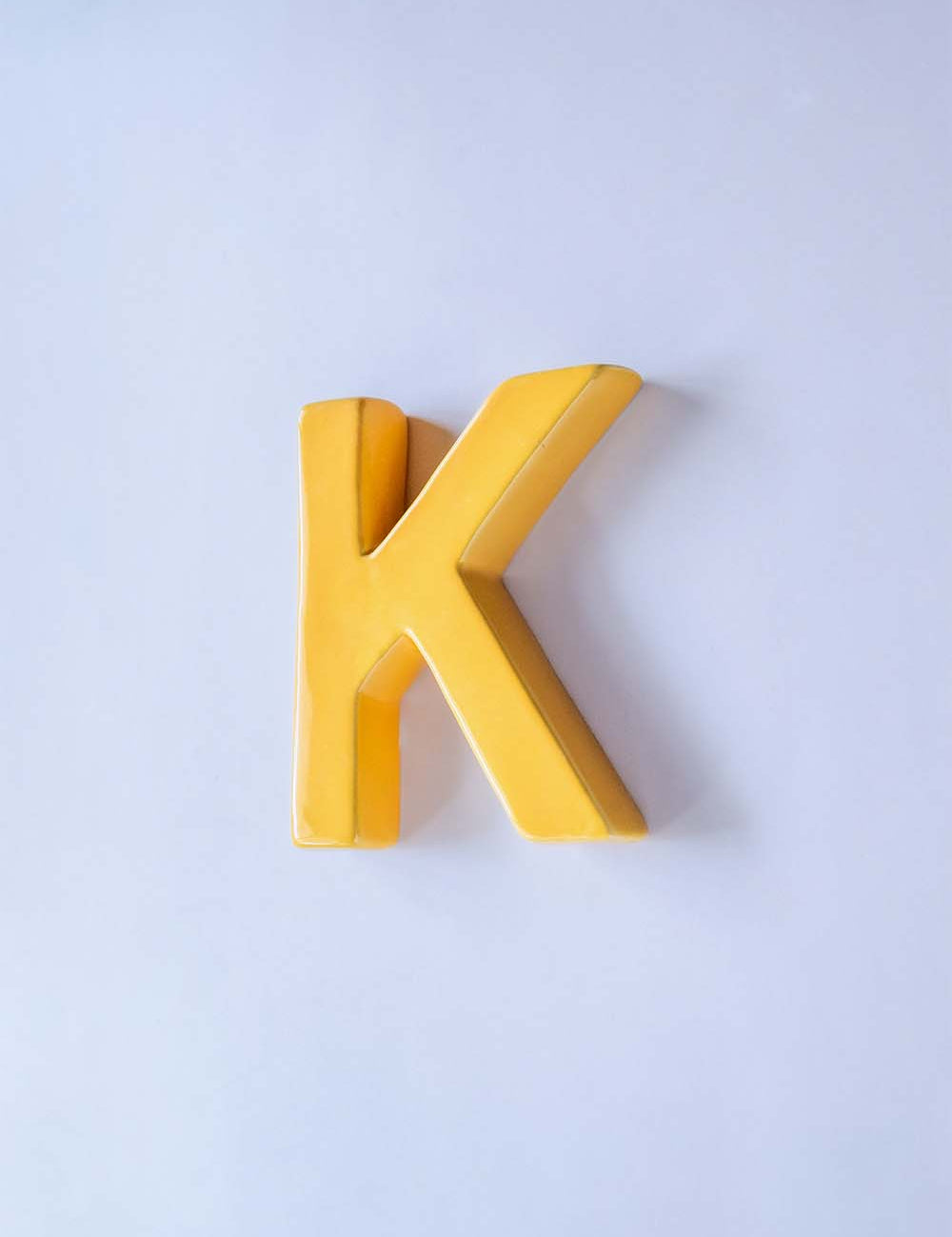  K Mottled Mono Wall Hanging - Mustard A To Z - Mottled Mono Wall Hanging - Mustard A To Z - The Wishing Chair 