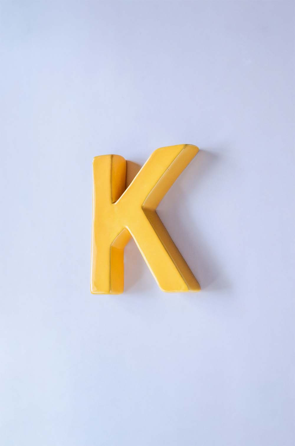  K Mottled Mono Wall Hanging - Mustard A To Z - Mottled Mono Wall Hanging - Mustard A To Z - The Wishing Chair 