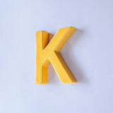  K Mottled Mono Wall Hanging - Mustard A To Z - Mottled Mono Wall Hanging - Mustard A To Z - The Wishing Chair 