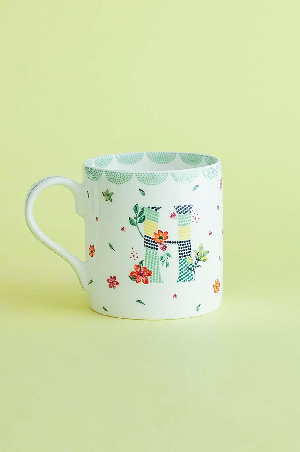 K Polka Dots Monogram Mug - A To Z