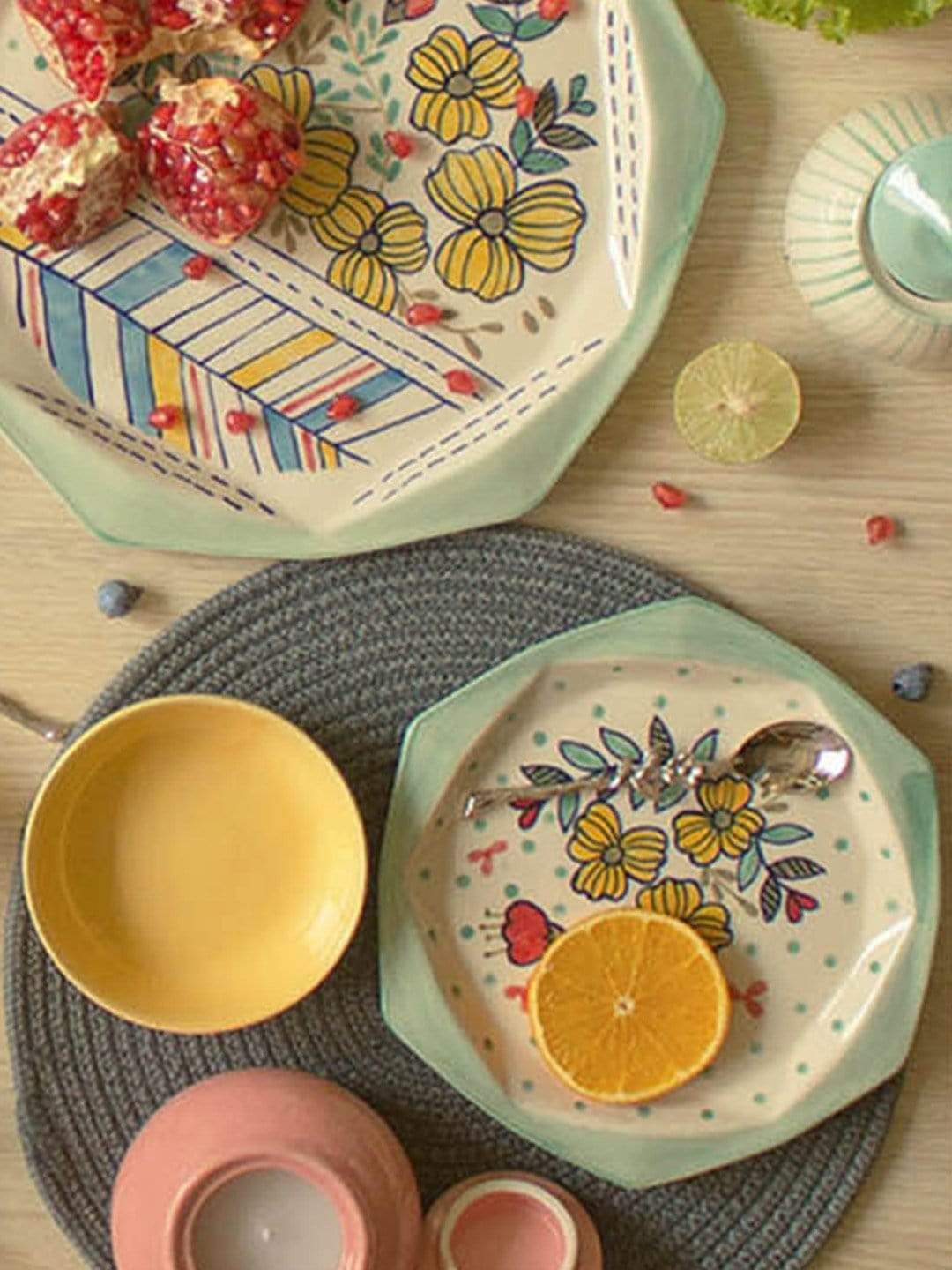 Kelly Hexagon Plates - Set Of 2