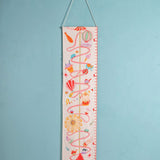 Kids Carnival Rides Handpainted Cotton Fabric Height Chart