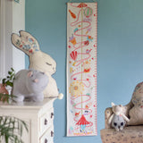Kids Carnival Rides Handpainted Cotton Fabric Height Chart