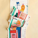 Kids Jungle Time Handpainted Cotton Fabric Height Chart