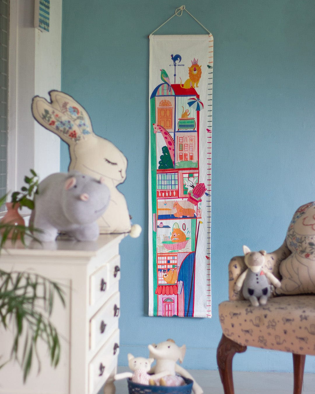 Buy Jungle Time Handpainted Cotton Fabric Height Chart Online Wishing