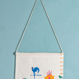 Kids Jungle Time Handpainted Cotton Fabric Height Chart